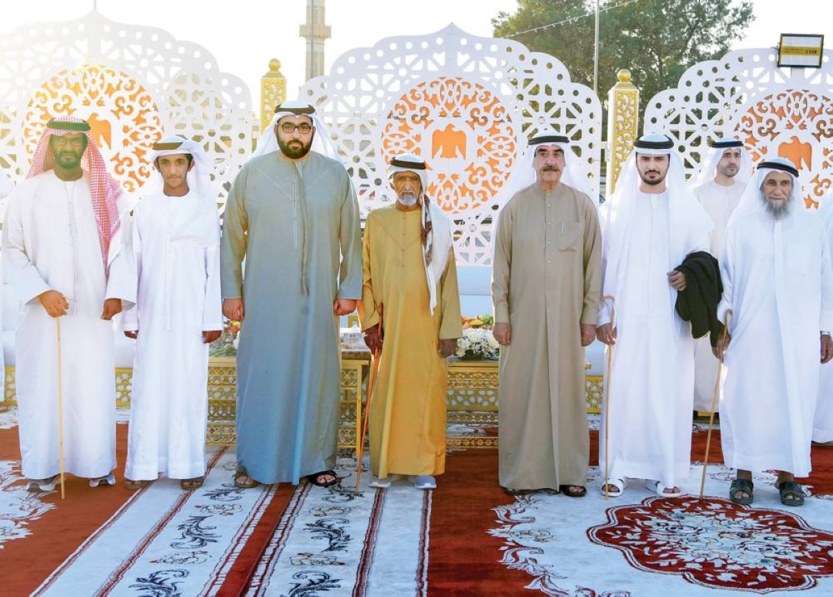سعود المعلا خلال الحفل بحضور راشد بن سعود