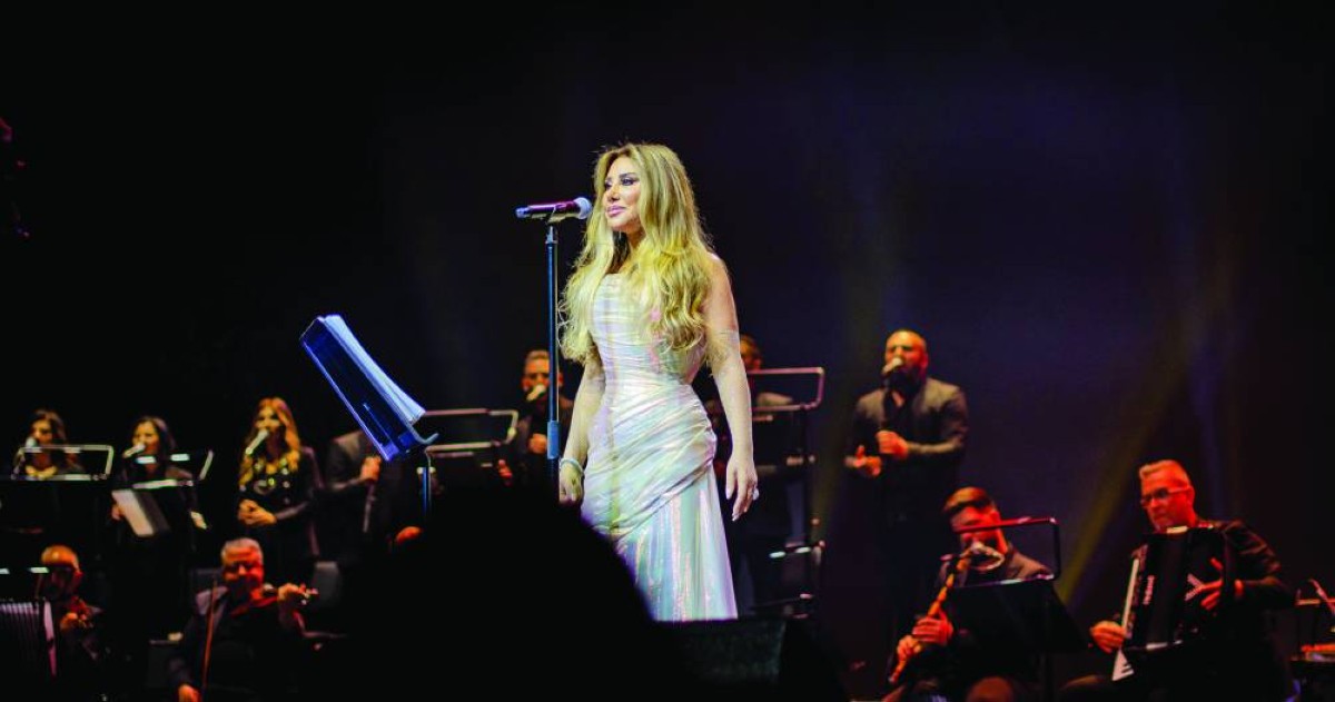 نجوى كرم خلال الحفل