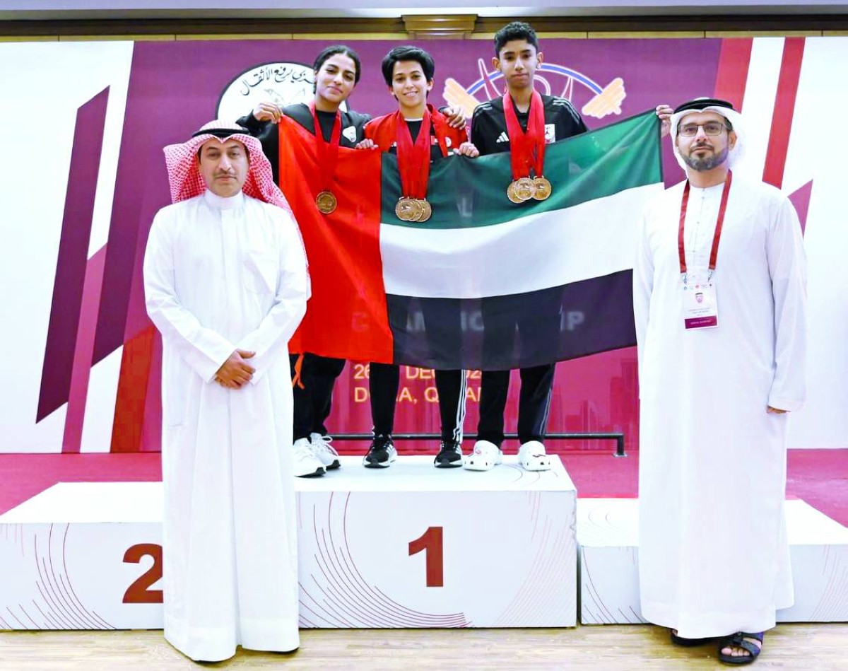 19 ميدالية لمنتخب الأثقال في البطولة العربية وكأس قطر