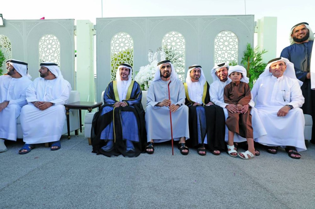  محمد بن راشد خلال حفل الزفاف 