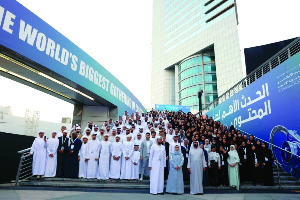 الشيخ محمد  بن راشد يشهد تخريج أكثر من 300 صانع محتوى ومتخصص في الاتصال الرقمي والحكومي  ضمن 5 برامج متخصصة -، تصوير محمد هشام