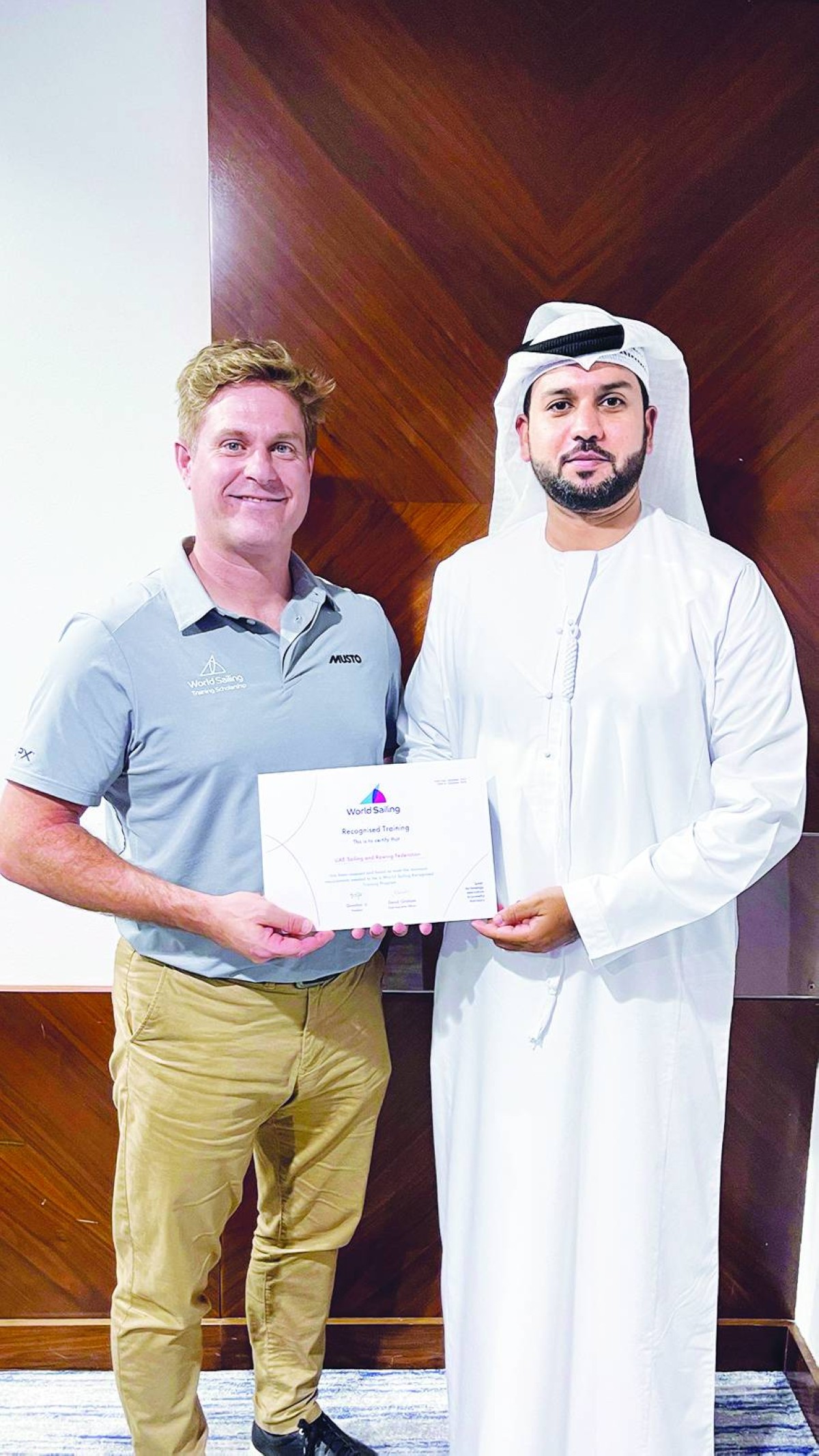 اعتماد اتحاد الشراع والتجديف مركزاً عالمياً للتطوير والتدريب