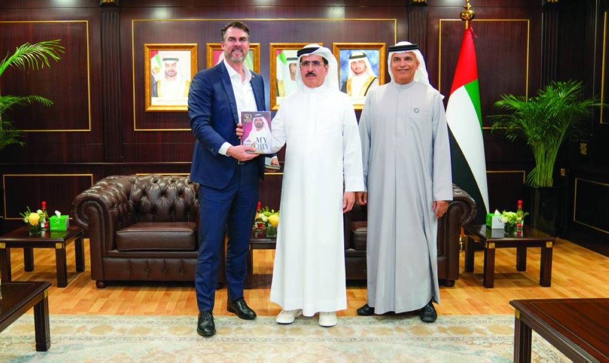 سعيد الطاير خلال استقبال كيفن ستيت |