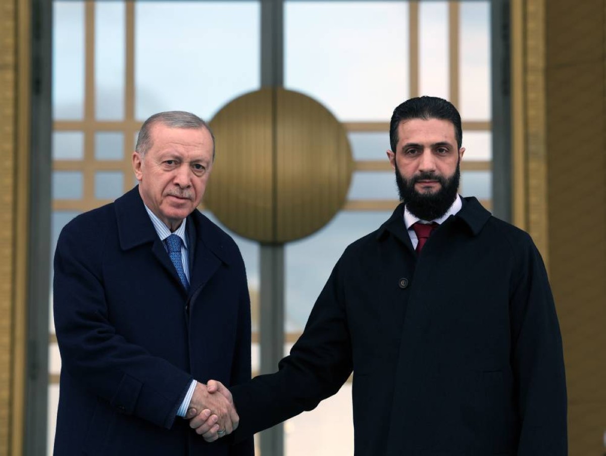 أحمد الشرع ملتقياً أردوغان في أنقرة  