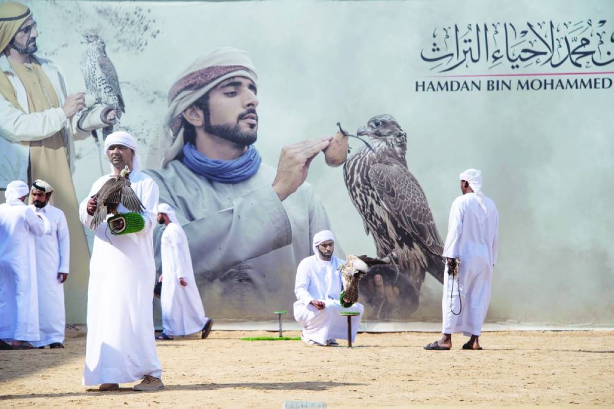 من منافسات كأس محمد بن راشد لسباقات الصقور