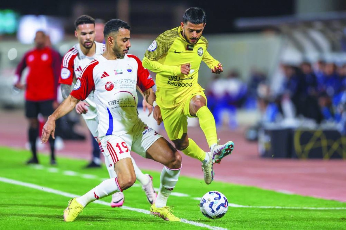 من لقاء الشارقة وكلباء في الجولة الماضية بالدوري