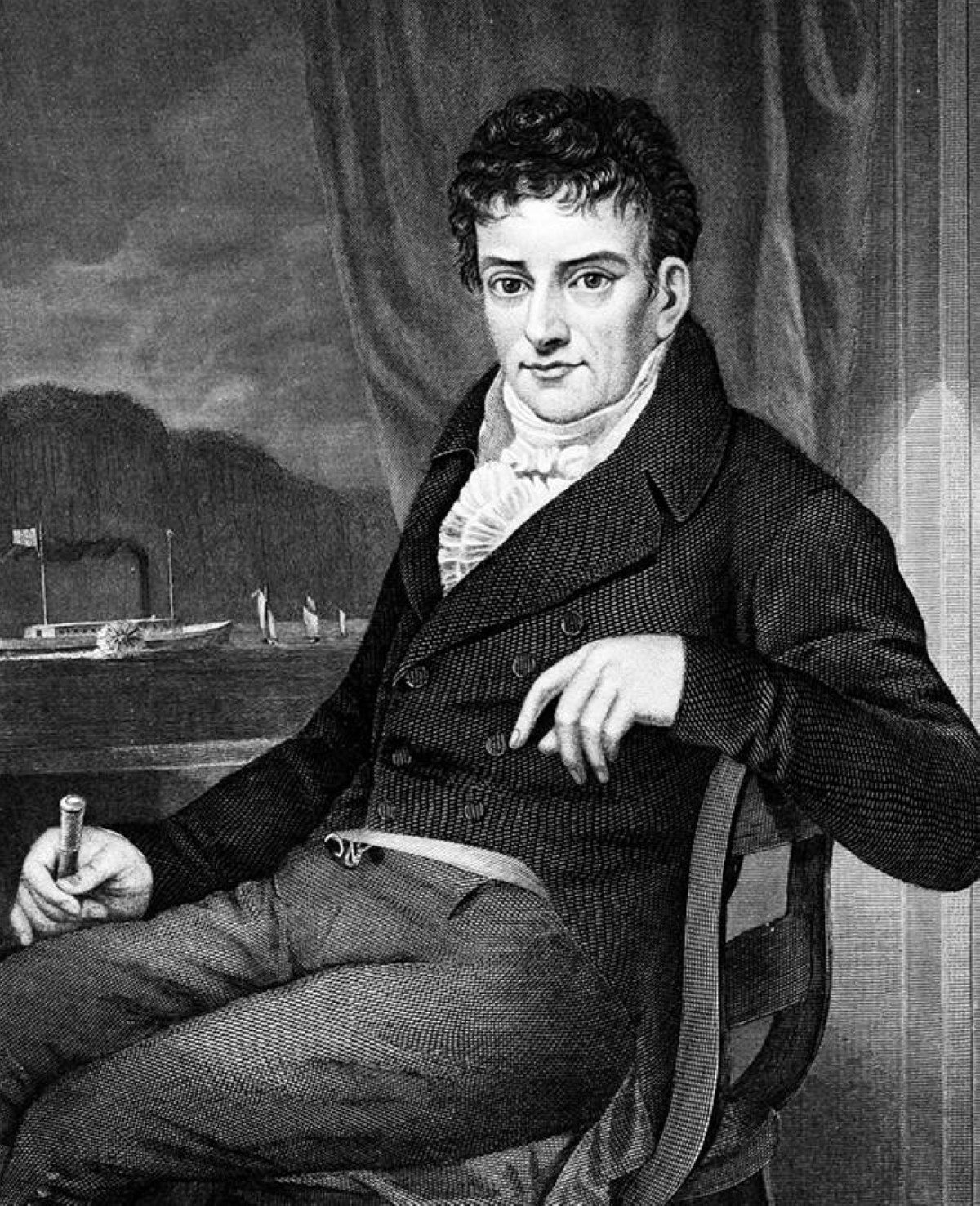 1809 المهندس الأمريكي روبرت فلتون يحصل على براءة اختراع السفينة البخارية.
