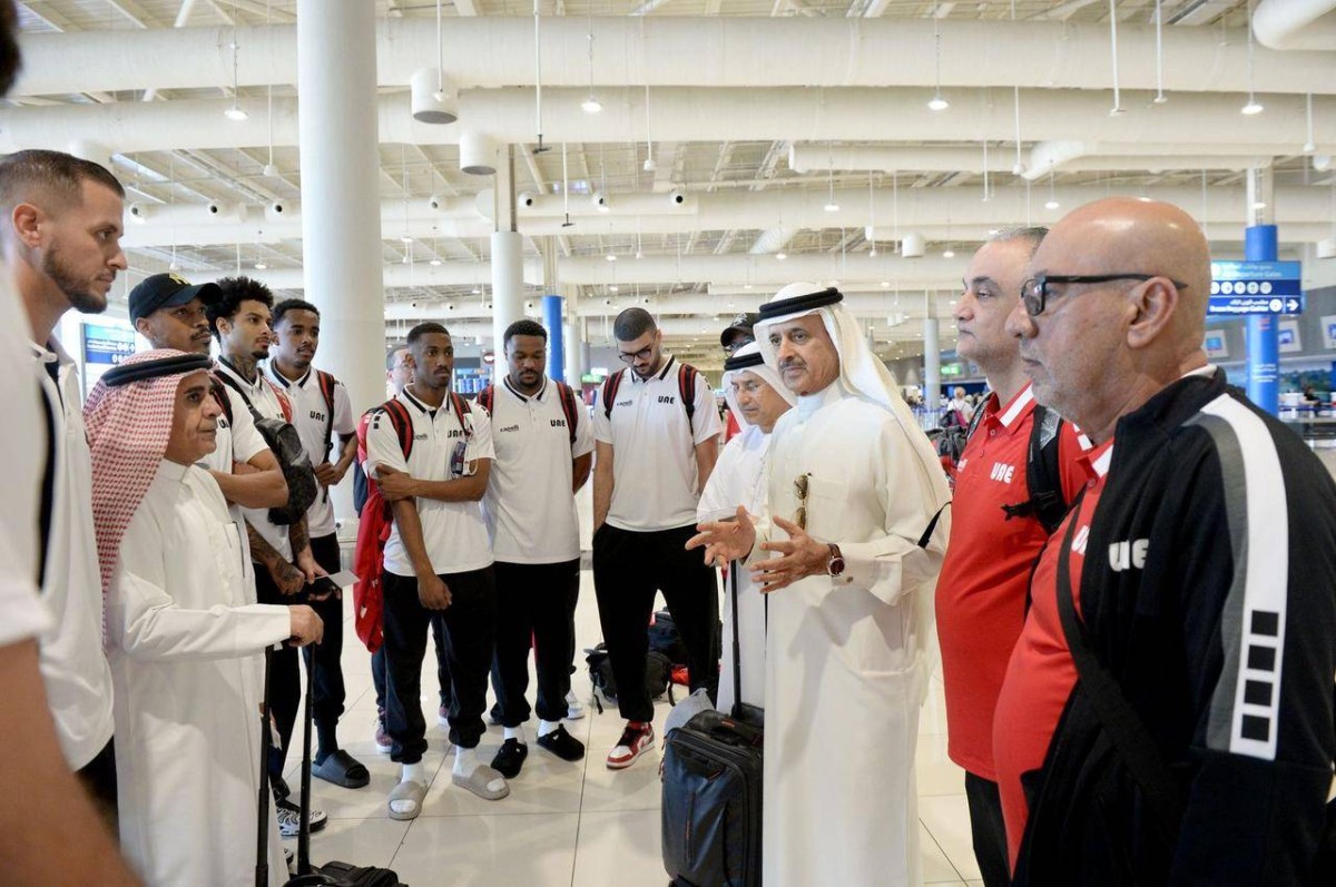 إسماعيل القرقاوي في وداع بعثة منتخب السلة