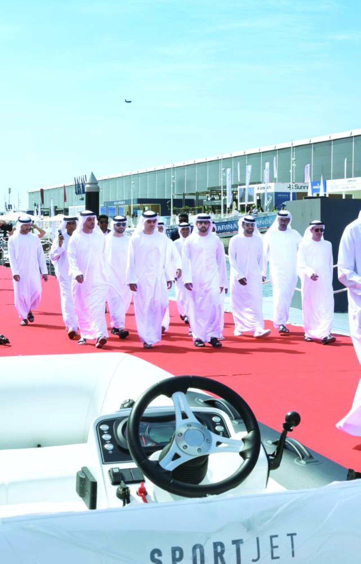 الشيخ حمدان بن محمد يزور معرض دبي العالمي للقوارب في دبي هاربر، تصوير: محمد هشام