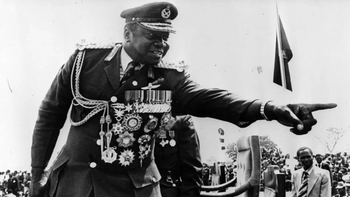 1971  عيدي أمين رئيساً لأوغندا بعد أقل من شهر على انقلابه العسكري على سلفه ميلتون أوبوتي.