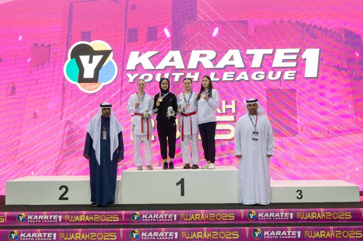 18 ميدالية ملونة حصيلة العرب بالدوري العالمي لشباب الكاراتيه بالفجيرة