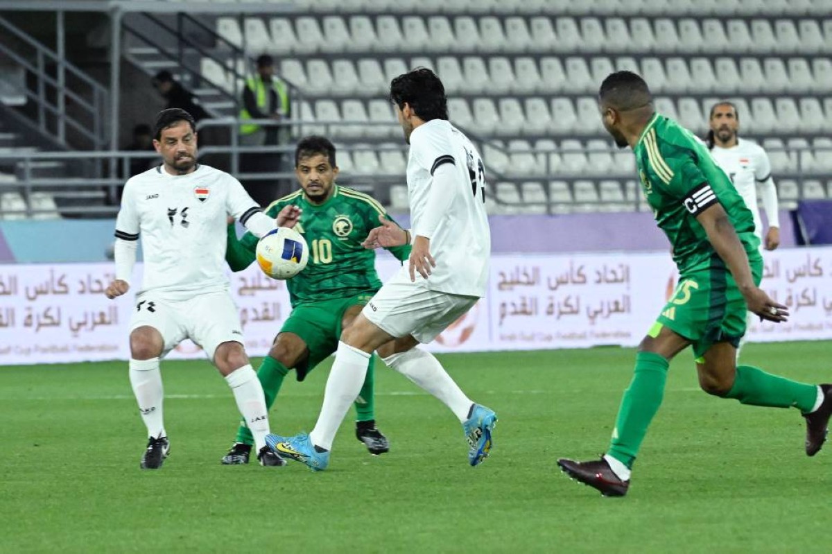 العراق يطيح بالأخضر السعودي خارج خليجي قدامى اللاعبين