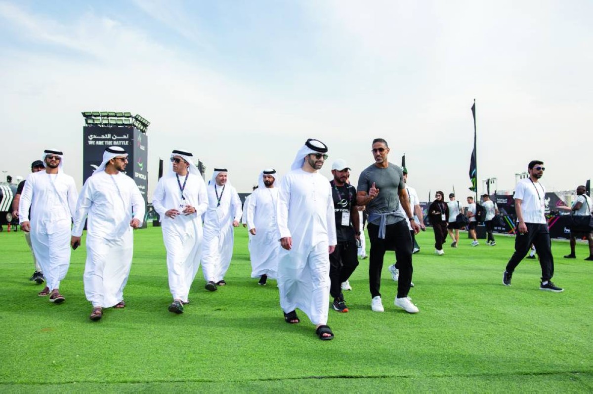 منصور بن محمد خلال البطولة بحضور عبدالله البسطي وعبدالله بن دميثان وخلفان بلهول