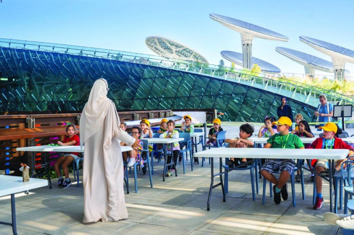 خلال أحد برامج المدارس في مدينة إكسبو دبي