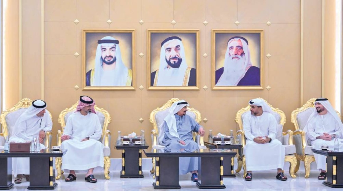 حميد النعيمي وعمار بن حميد يتقبلان تهاني عبد الله النعيمي والمهنئين