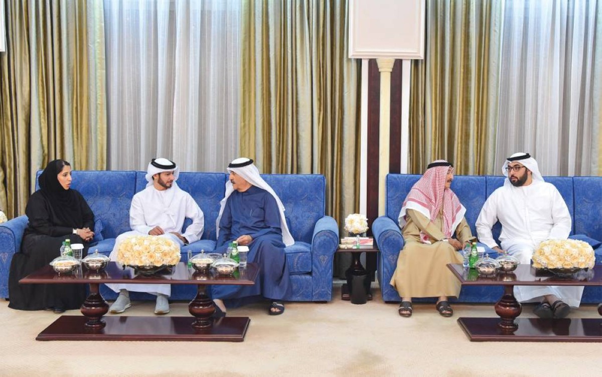 سعود المعلا متقبلاً التهاني بحضور راشد بن سعود