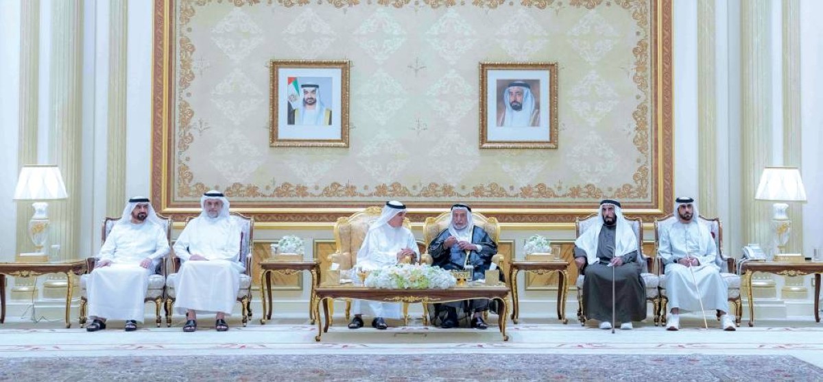 سلطان القاسمي وسلطان بن محمد بن سلطان وعبدالله بن سالم وعبدالعزيز الغرير والحضور