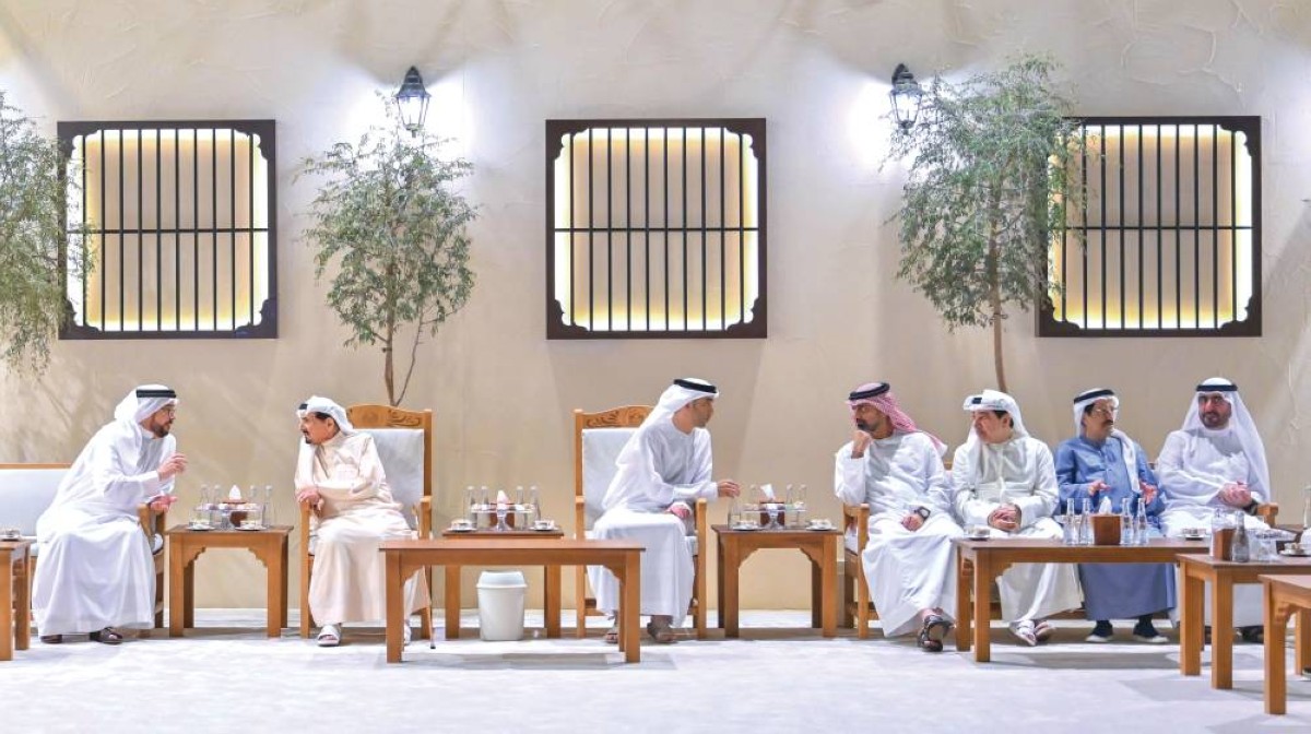 حميد النعيمي وعمار بن حميد يتقبلان تهاني ثاني الزيودي والمهنئين