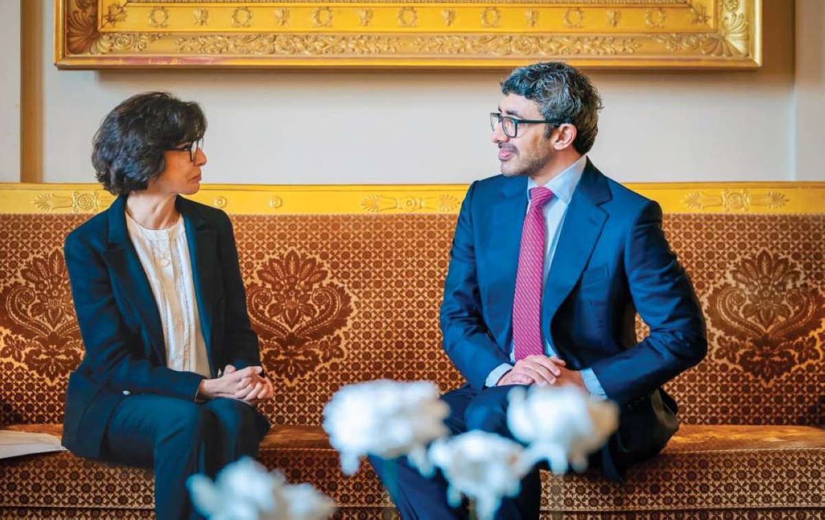 عبد الله بن زايد خلال لقاء رشيدة داتي