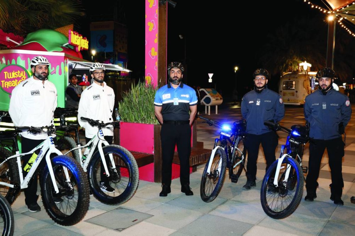 جانب من لقاء فريق الدراجات الهوائية الشرطية