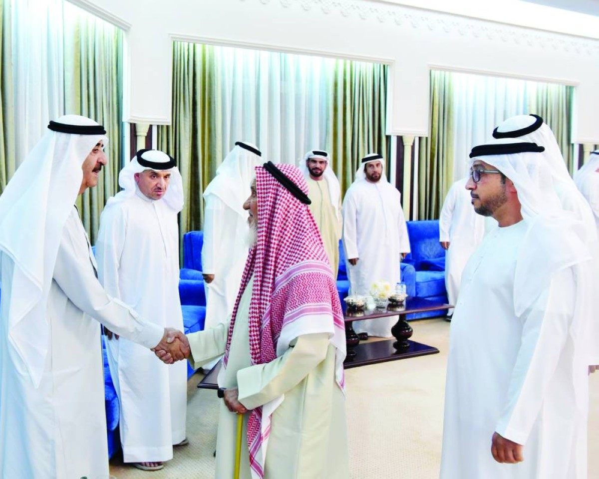 سعود المعلا خلال تقبل التهاني