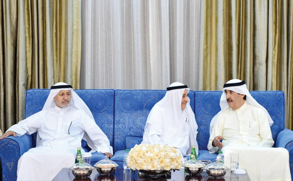 سعود المعلا خلال تقبل التهاني 