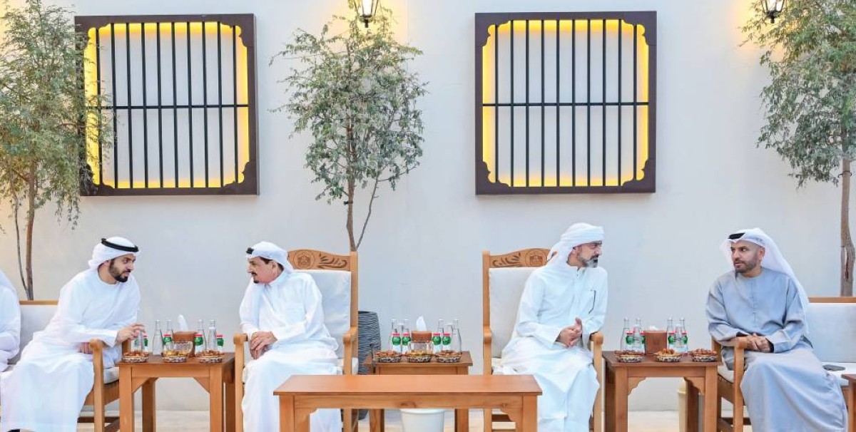 حميد النعيمي خلال إطلاق المشروع بحضور عمار النعيمي وعمر الدرعي