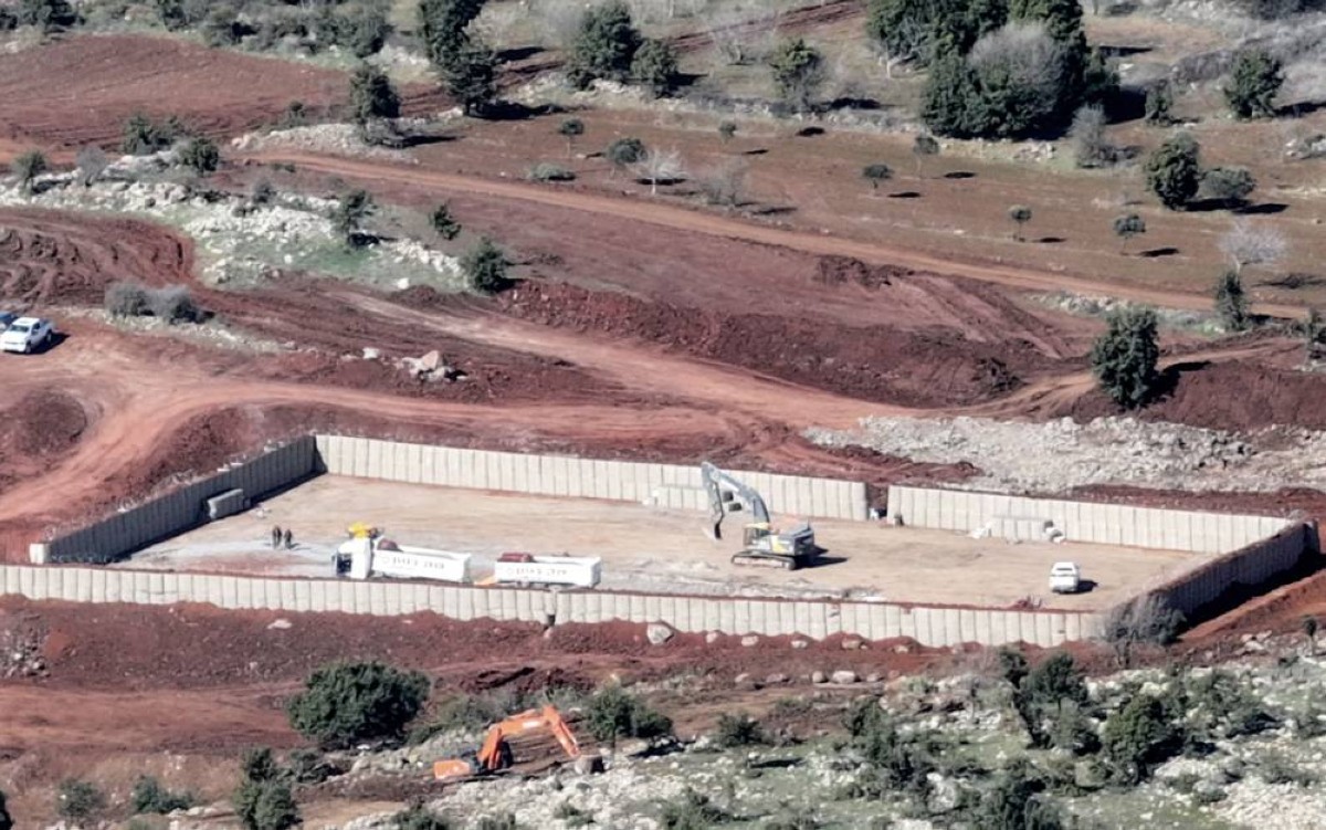 موقع عسكري أقامته إسرائيل داخل الأراضي السورية في يناير 