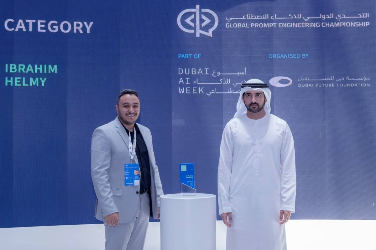 حمدان بن محمد خلال تكريم إبراهيم حلمي