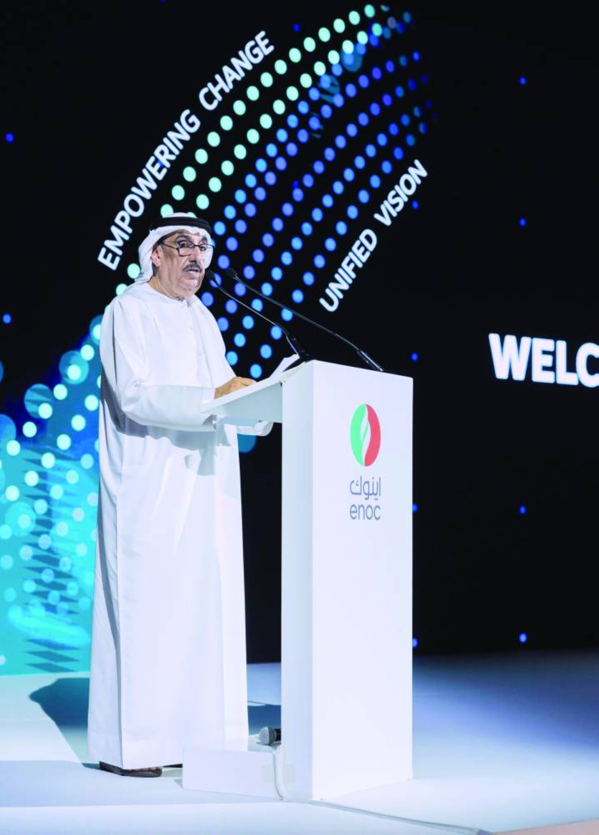 سيف الفلاسي متحدثا خلال الاجتماع السنوي