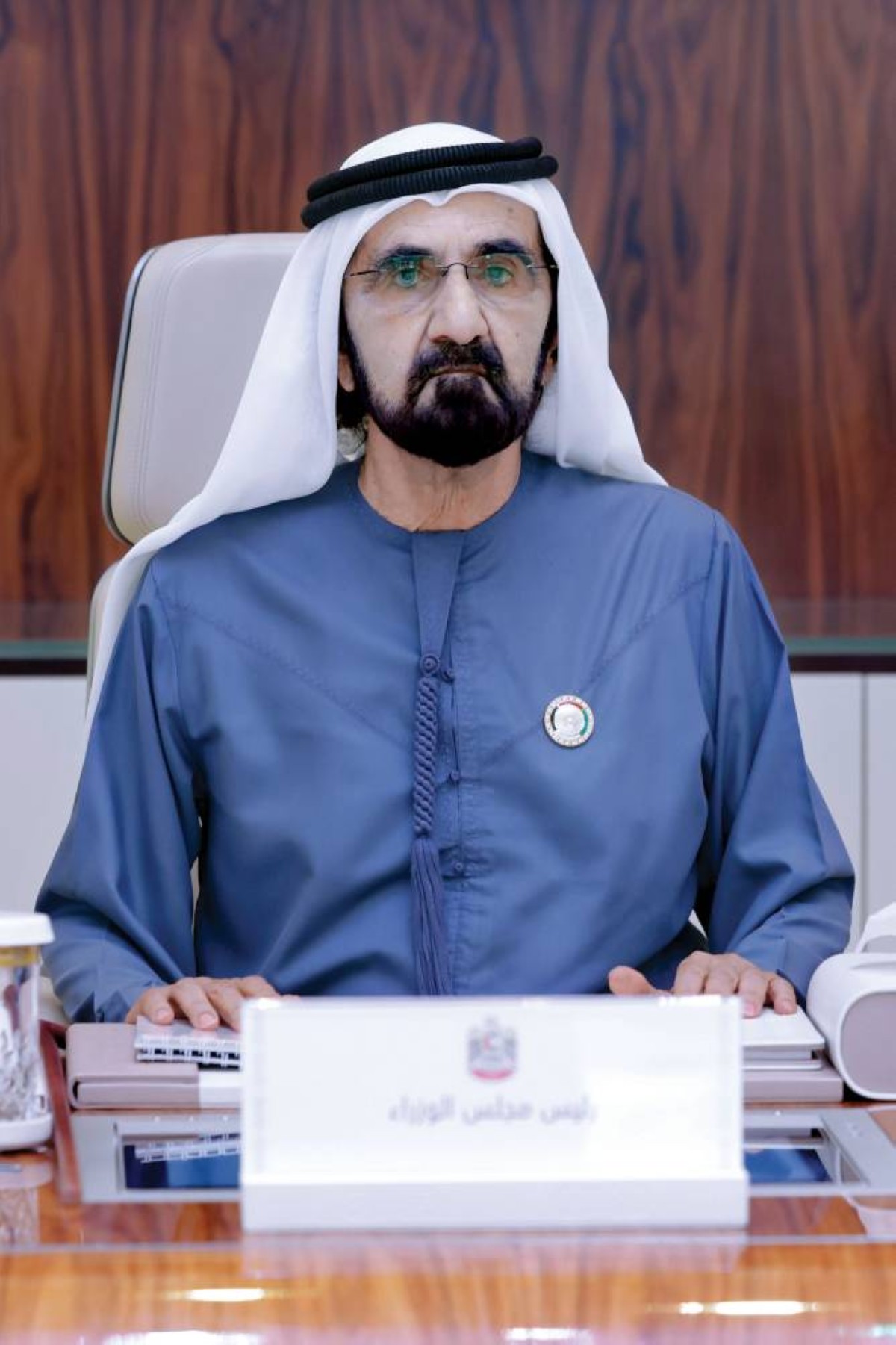 محمد بن راشد خلال الاجتماع