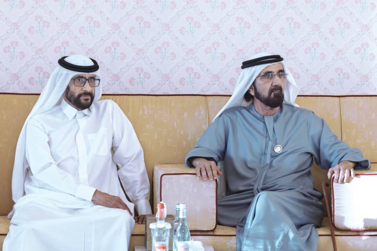 محمد بن راشد وأحمد بن راشد خلال اللقاء