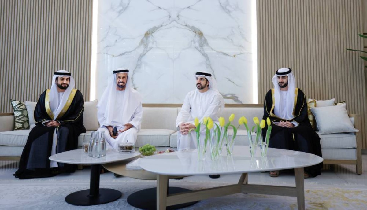 حمدان بن محمد خلال حضور الحفل
