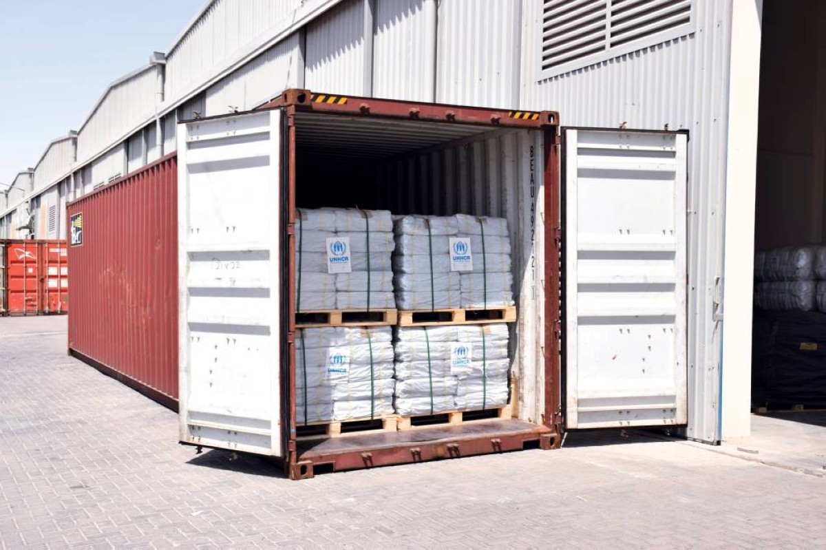 تنسيق الشحنة بالتعاون مع مفوضية اللاجئين