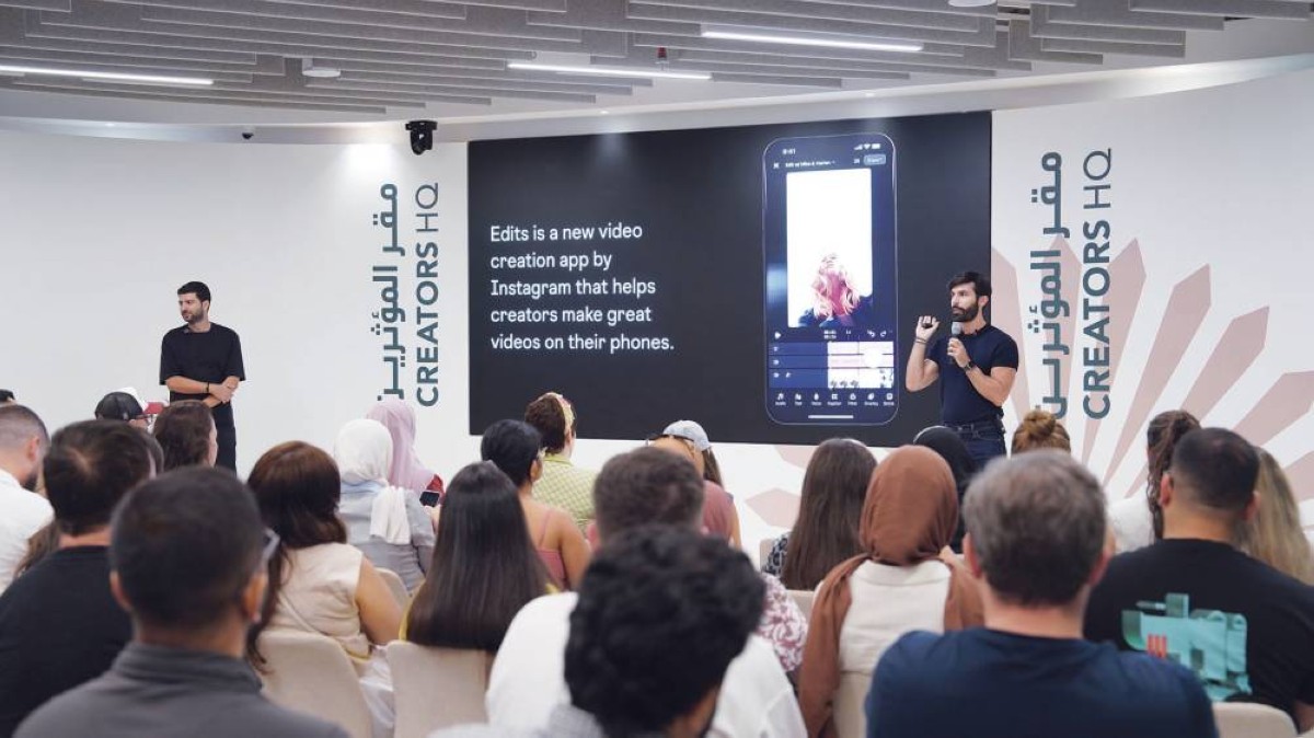 جانب من فعالية «ميتا» في مقر المؤثرين
