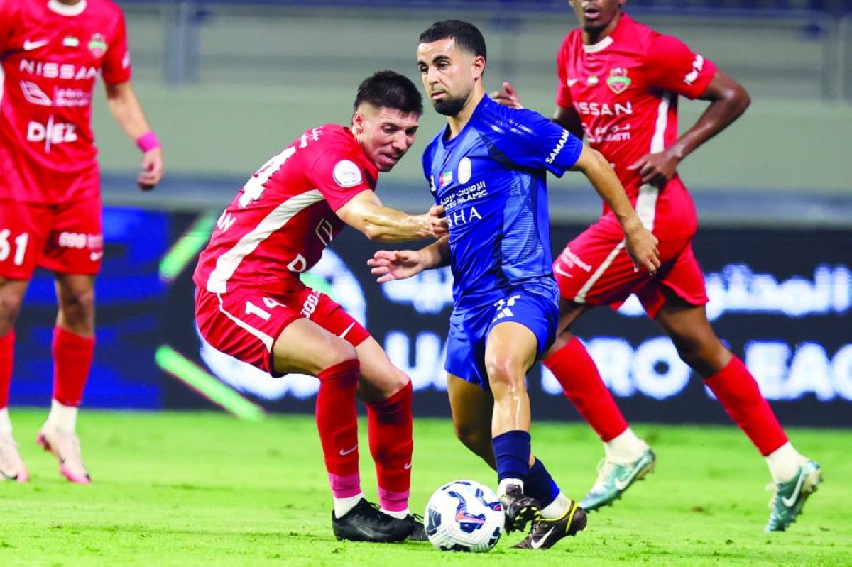 جانب من مباراة النصر وشباب الأهلي