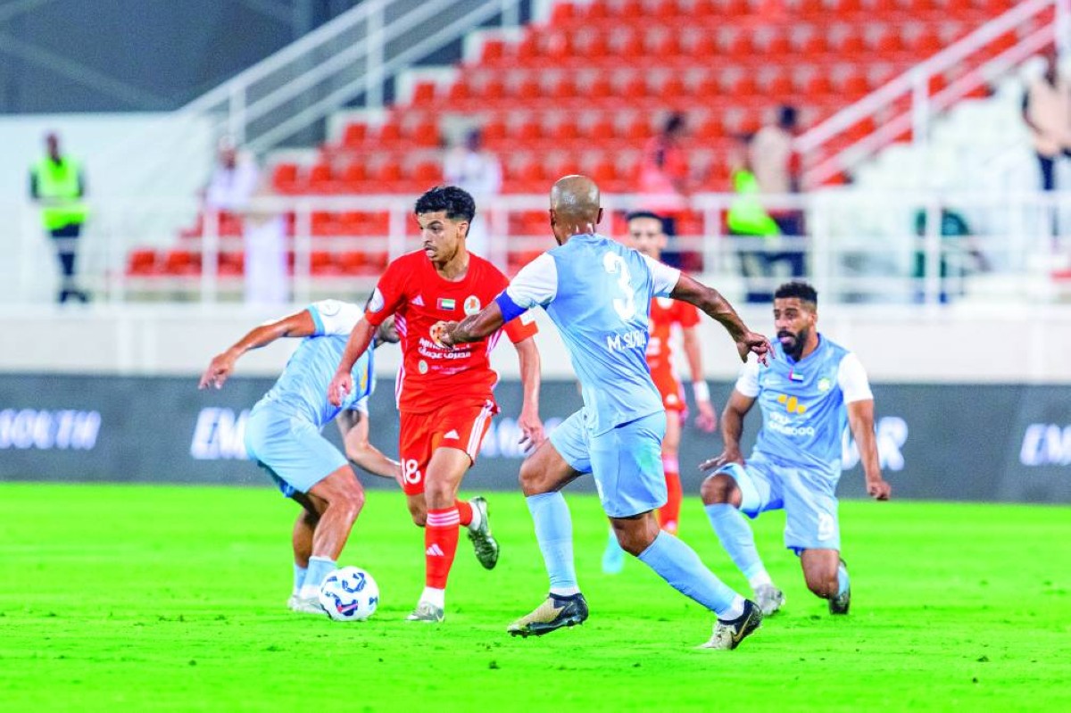 خلال مباراة سابقة بين عجمان وكلباء 