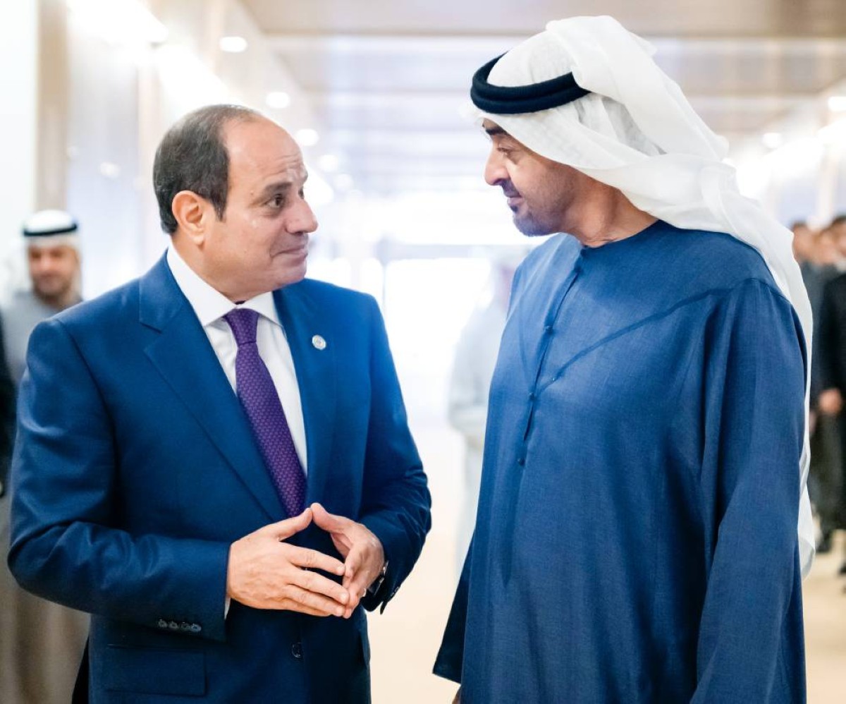  سموه في حديث مع عبد الفتاح السيسي 