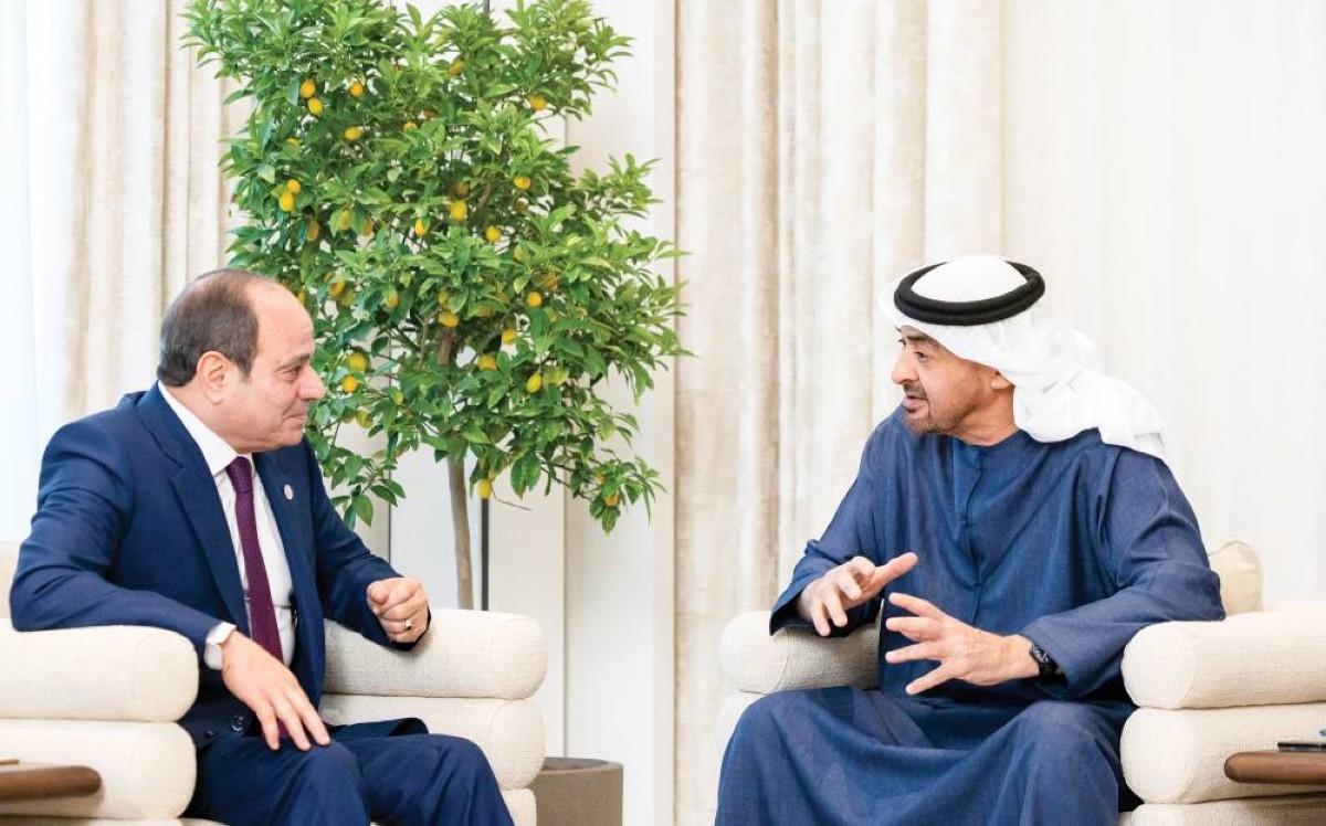  محمد بن زايد في حديث مع عبدالفتاح السيسي 