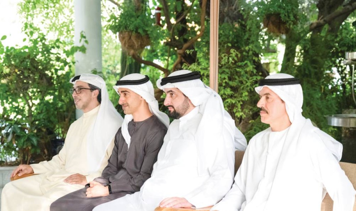  منصور بن زايد وأحمد بن محمد وحمدان بن محمد بن زايد 