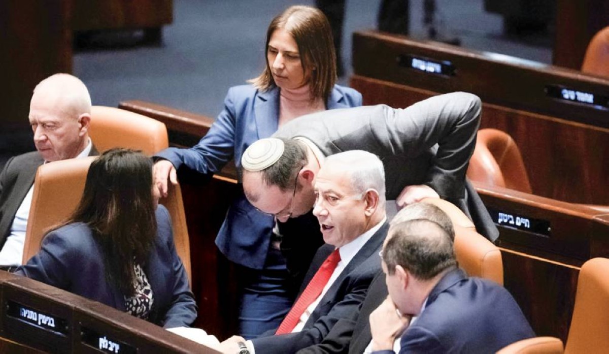 نتانياهو خلال إحدى جلسات الكنيست