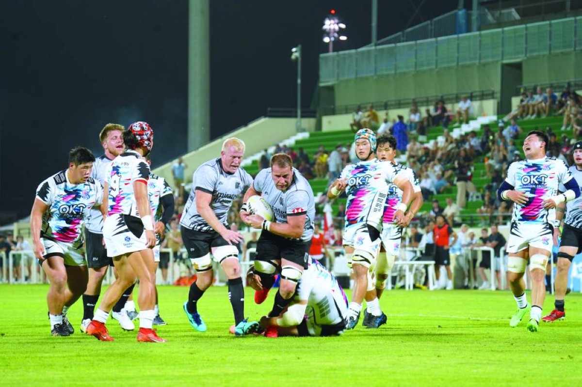 جانب من مباراة سابقة لمنتخب الرجبي