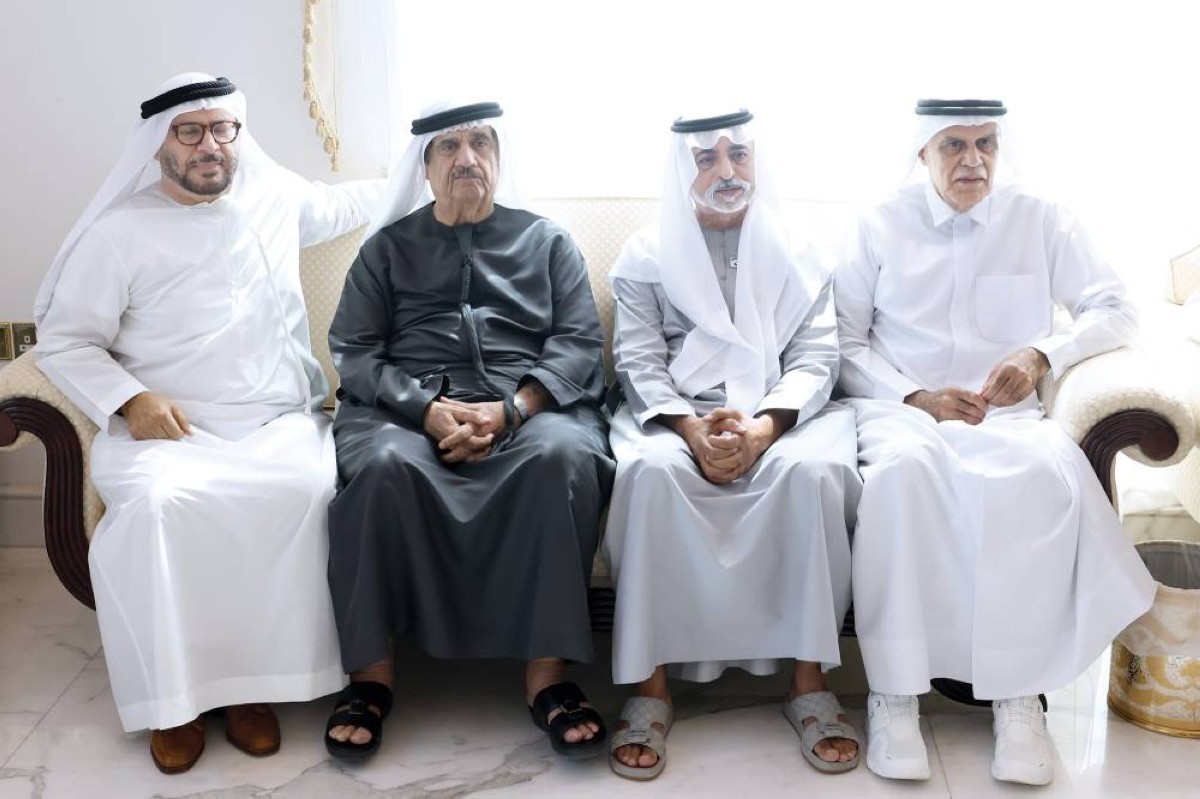 نهيان بن مبارك وحميد المعلا وأنور قرقاش وإبراهيم عبيد الله