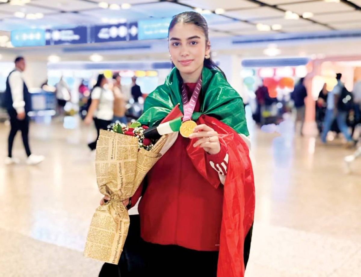 شوق الحمادي.. بطلة من ذهب في عالم التايكواندو