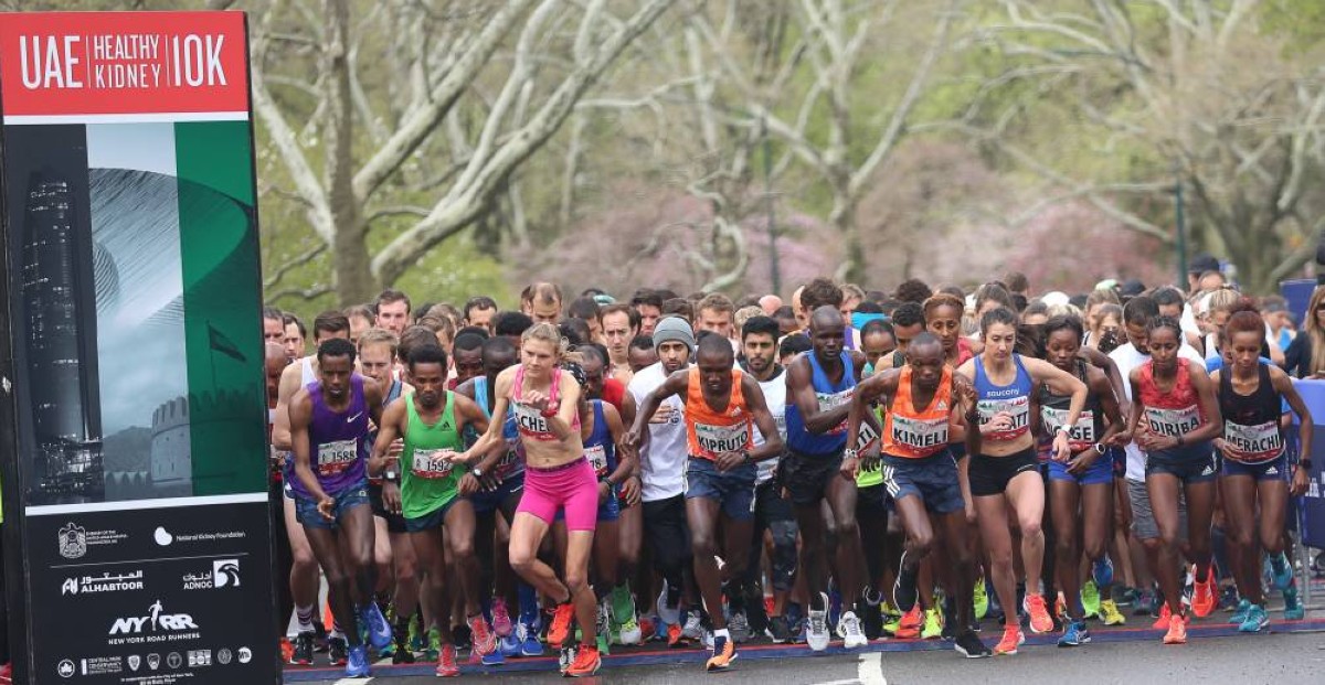 نخبة العدائين شاركوا في سباق زايد الخيري بمدينة نيويورك