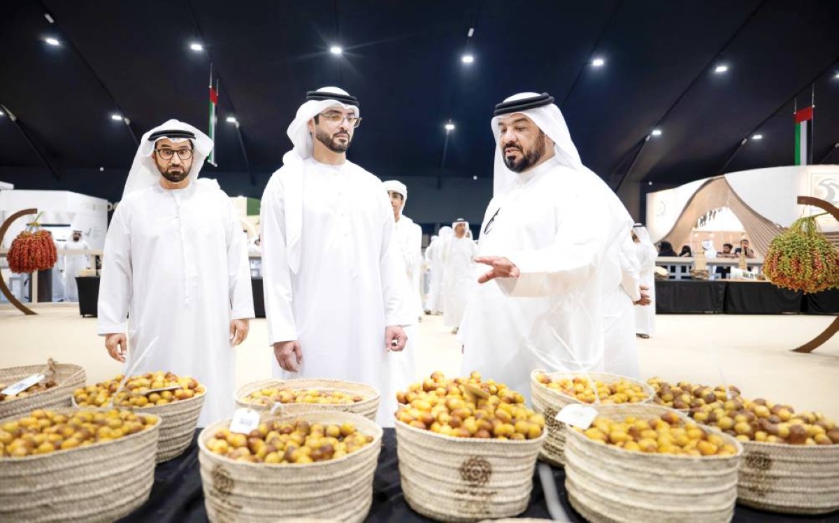 سلطان بن حمدان بن زايد خلال زيارة المهرجان 
