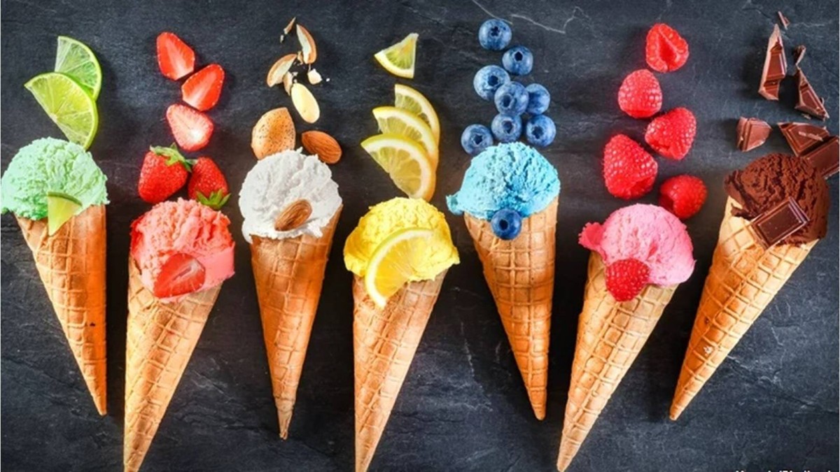 40% من الايس كريم الأمريكي خال من الألوان الصناعية