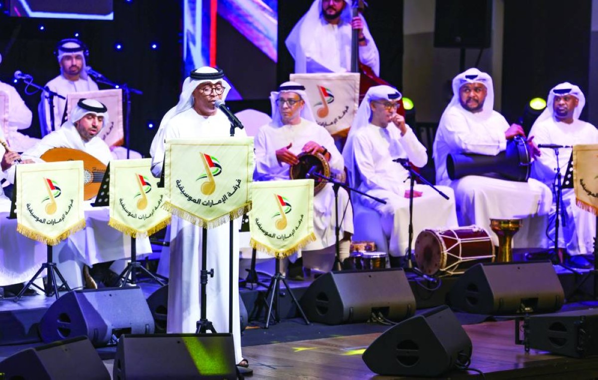 جانب من حفل فرقة الإمارات الموسيقية في مكتبة محمد بن راشد 