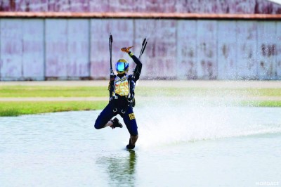 عبدالباري قبيسي خلال المشاركة في مسابقة السرعة
