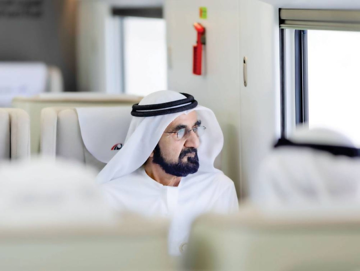  محمد بن راشد خلال الرحلة